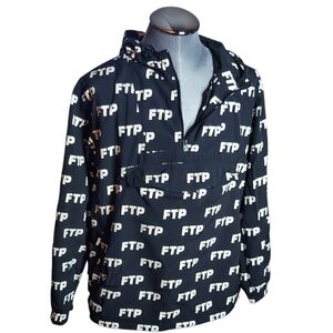 FTP | Monogram | Logomania | Nylon Anorak | Hooded Half Zip Windbreaker
